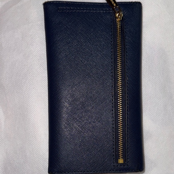 Michael Kors Dark Blue Wallet with Gold Logo - Picture 8 of 9